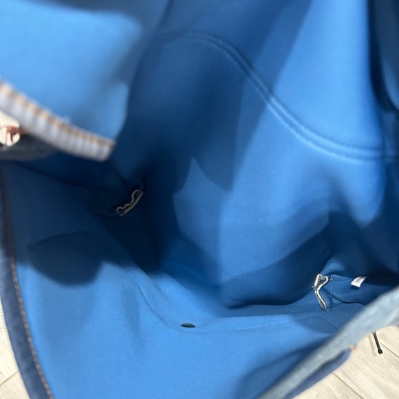 NEW Y2K 90’s Denim Two Tone Logged On Laptop Bag Crossbody Flap w/Removable … - Picture 7 of 7